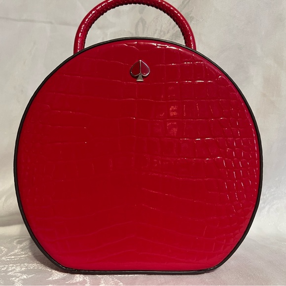 Kate Spade hot chili andi croc embossed patent leather canteen bag - Picture 12 of 12